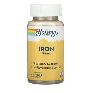 Solaray Iron 50 mg 60 VegCaps พร้อมส่ง