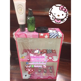 Sf ชั้นวางของทรงคอนโด 3ชั้น hellokitty สูง40cm วางของ จัดระเบียบของใช้ครีม ชั้นสารพัดประโยชน์ ลายการ์ตูน ชั้นหนาทน