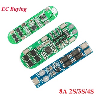 โมดูลบอร์ดชาร์จ 2S 3S 4S 18650 PCB BMS 8A 10A 7.4V 8.4V 12.6V 16.8V