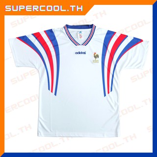 France 1996/1998 Away เสื้อบอลฝรั่งเศสย้อนยุค เสื้อฝรั่งเศสรุ่นเก่า เสื้อฝรั่งเศสย้อนยุค เสื้อทีมชาติฝรั่งเศส