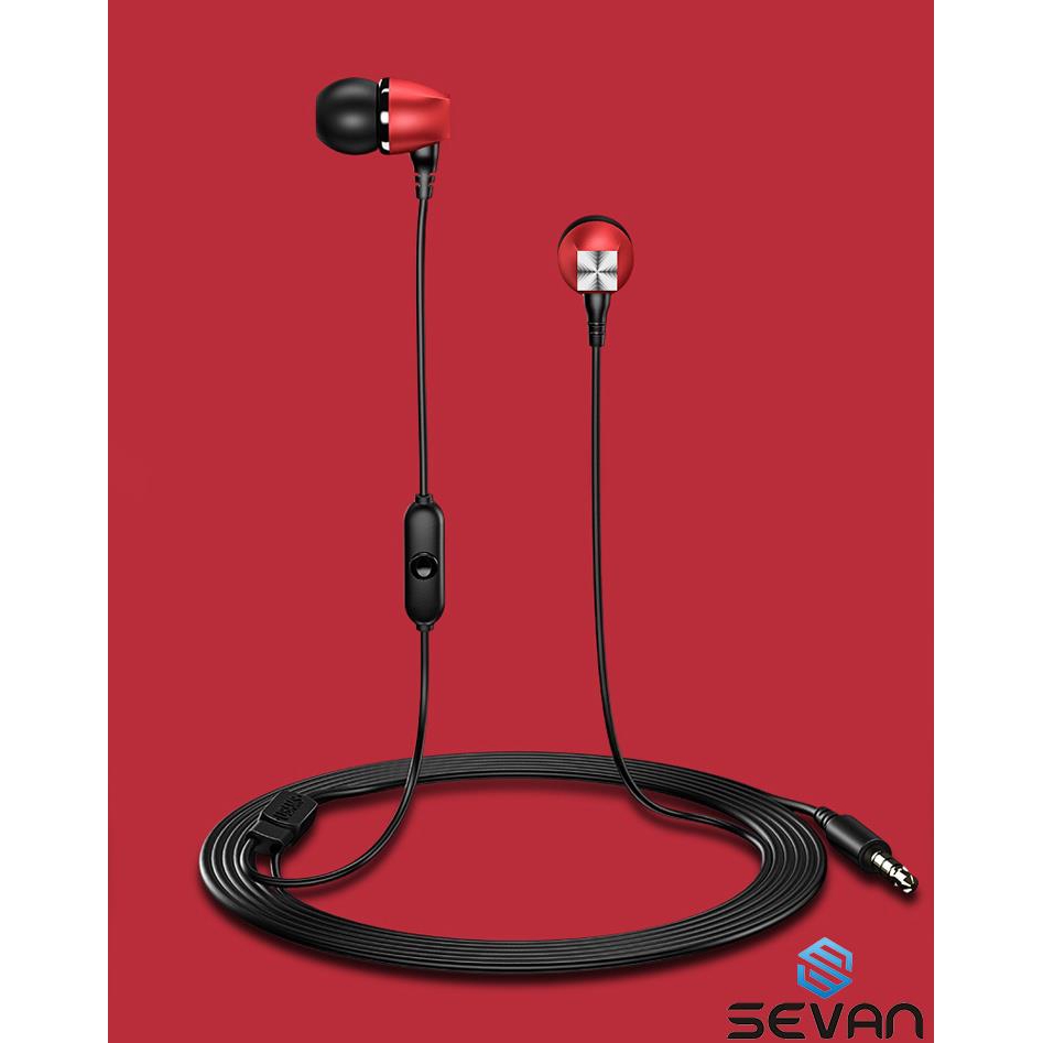 USAMS EP-19 3.5mm Stereo Headset Earphone with Microphone - Black
