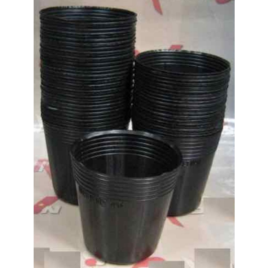 Combo 10 C5 Black Plastic Plant Nursery Pots เหนียวสุดและทนทาน