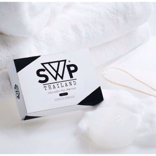 สบู่น้ำนมคอลลาเจน SWP Collagen milk soap
