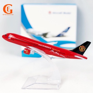 ♂☼☼Manchester United A320 Aircraft Model Air Asia Airbus 320 Die Cast Metal Airplane Plane Model with Display Stand