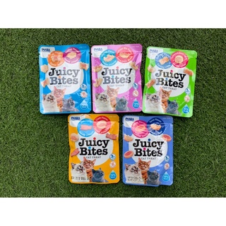 INABA Juicy Bites ขนมแมว เนื้อนุ่ม เคี้ยวหนึบ พอดีคำ (1 ซอง มี 2 รส ) ขนาด 11.3 กรัม