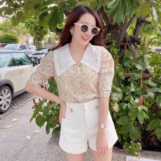 พร้อมส่ง‼️ เสื้อผ้าคอตตอนลายดอกไม้