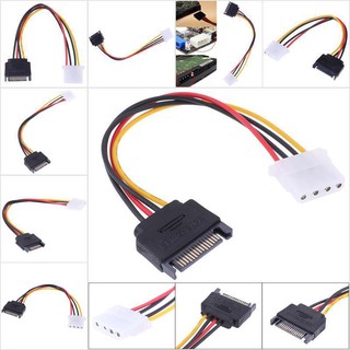 (gwett) sata to ide สายเคเบิ้ลอะแดปเตอร์ 15 pin sata male to molex ide 4 pin