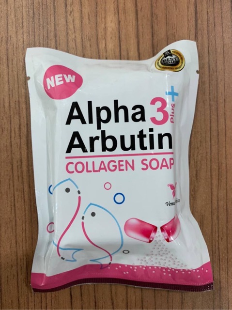 สบู่อัลฟ่าอาบูติน Alpha Arbutin collagen soap เข้มข้น