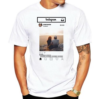 เสื้อยืดผ้าฝ้ายพรีเมี่ยม เสื้อยืดคอกลม แขนสั้น ผ้าฝ้าย 100% พิมพ์ลาย Instagram Frame Insta Photo Image Hen Stag สําหรับผ