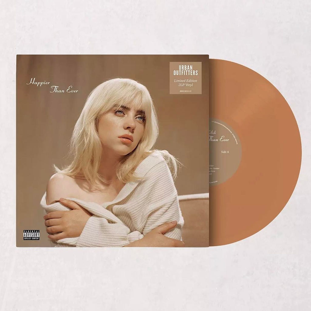 แผ่นเสียง Billie Eilish - Happier Than Ever album *Limited Edition, Sienna [Opaque] 2 x Vinyl, แผ่นเ