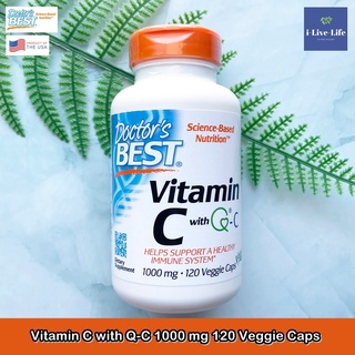 วิตามินซี คิว-ซี Vitamin C with Q-C 1000 mg 120 Veggie Caps - Doctors Best ระบบภูมิคุ้ม ต้านอนุมูลอิสระ ชะลอความแก่