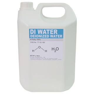 Di Water (Deionized water) ปริมาณ 5 Liters น้ำ Di หรือ น้ำกลั่นบริสุทธิ์สูง สำหรับงานทำ เครื่องสำอาง ห้องแล็บ ล้างอุปกรI