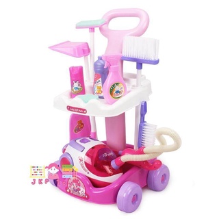 ของเล่นเสริมพัฒนาการ รถเข็นทำความสะอาดพร้อมเครื่องดูดฝุ่น Magical Cleaner Play Set