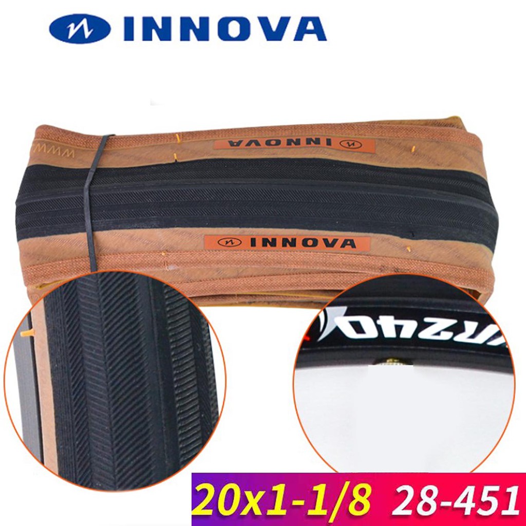 ยางจักรยานพับ INNOVA ขนาด 451 20 * 1-1 / 8 28-451 ยาง 60 Tpi พร้อม Fnhon DAHON GUST Blast เข้ากันได้