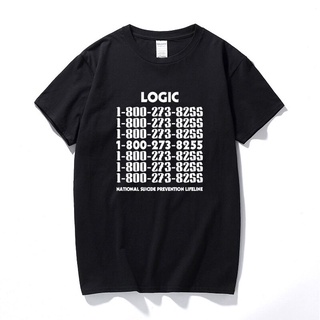 [S-5XL] เสื้อยืด ผ้าฝ้าย พิมพ์ลาย Logic 1-800-273-8255 Suicide Prevention Lifeline You Are Not Alone แฟชั่นสําหรับผู้ชาย