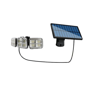 โปรโมชั่น : 122 LEDRemote Control solar light 270° เหมาะสำหรับ ติดหน้าบ้าน ลานจอดรถ