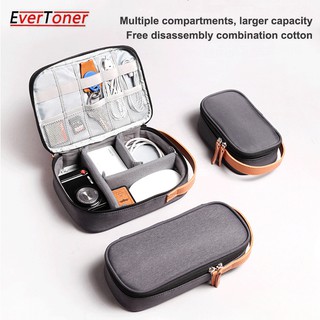 Evertoner กระเป๋าเดินทาง แบบพกพา สายเคเบิล ดิจิทัล USB G Adget ออแกไนเซอร์ สายชาร์จ เครื่องสําอาง ซิป กระเป๋าจัดเก็บ ชุดอุปกรณ์เสริม เคส