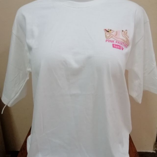 เสื้อยืดผ้า cotton แท้ 100%  ลาย Pink Panther