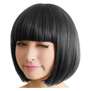 มิฮัน ขายร้อนบ๊อบวิกผมสั้นฮาโลวีนใยสังเคราะห์พรรค14สีเครื่องแต่งกายตรง/หลากสี