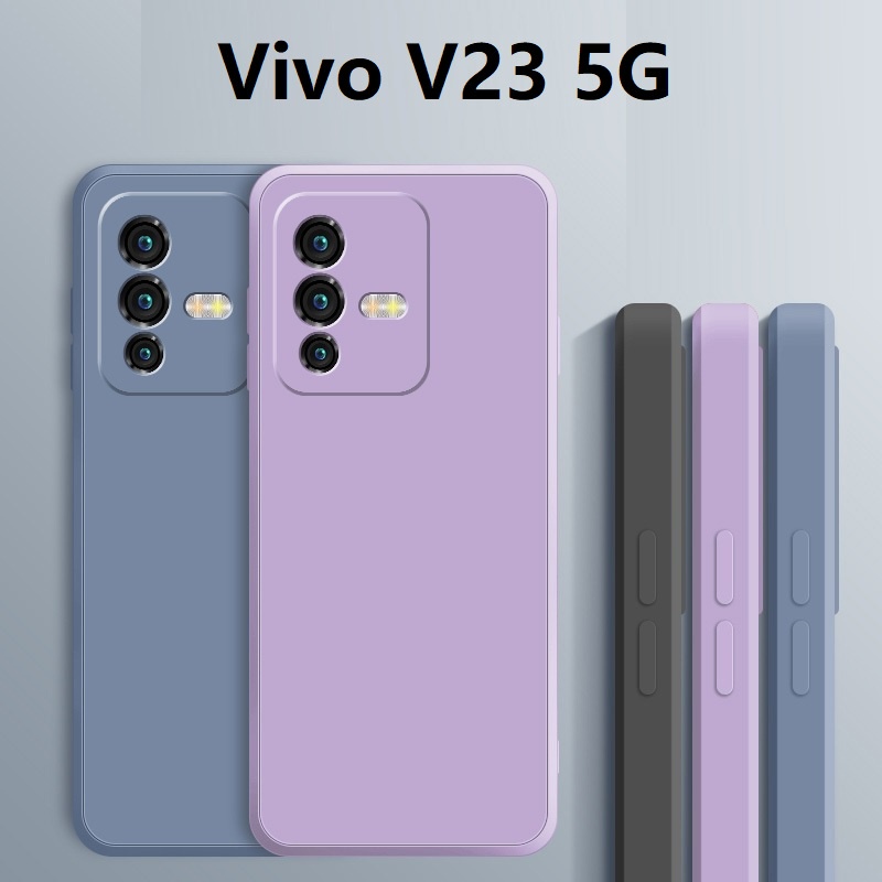 เคส Vivo V23e Phone Case เคสซิลิโคน Vivo V23 เคส Jelly Liquid Silicone Vivo V20 Pro Soft Case Vivo V21 เคสโทรศัพท์ แบบนุ่ม
