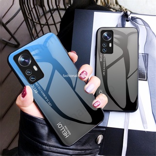 เคสโทรศัพท์มือถือกระจกนิรภัย TPU แบบนิ่ม ไล่โทนสี ขอบกันกระแทก สําหรับ Xiaomi 12t pro 12tpto 12 s 12s pro 12 Lite 12pro 12spro 12lite 12x 12sultra Xiaomi12