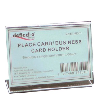 ป้ายนามบัตรอะคริลิกใส L-Shape รุ่น 46301 แนวนอน Clear Acrylic Business Card Sign L-Shape Model 46301 Horizontal