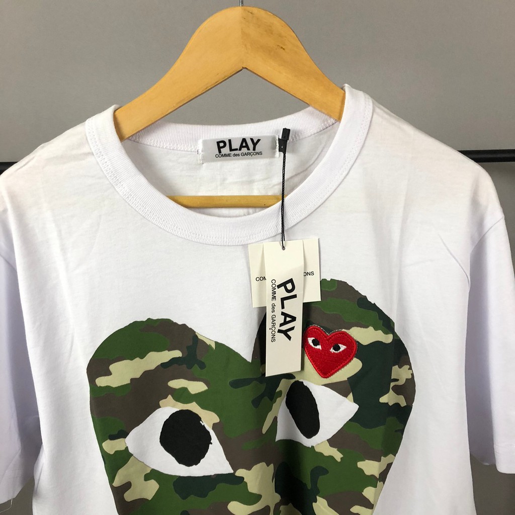 Comme Des Garçons Play camouflage-print Cotton T-shirt - Farfetch