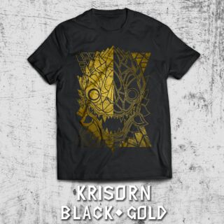 เสื้อยืด Krisorn รุ่น 1สีดำ-ทอง