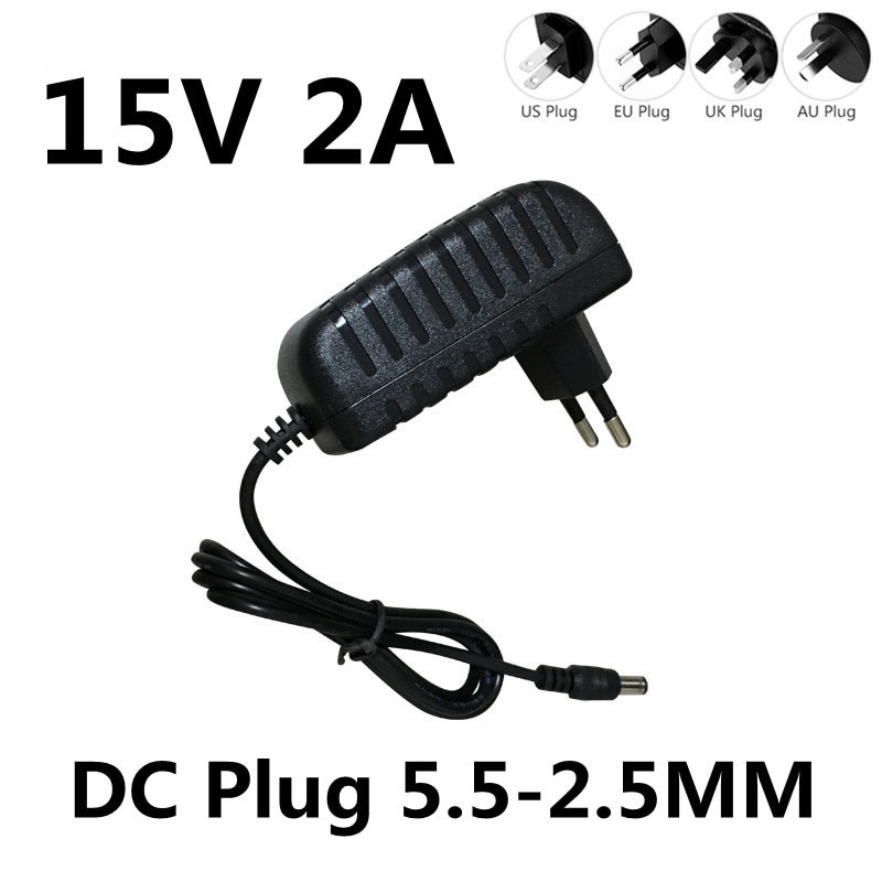 15V 2A 2000MA AC DC Adapter Power Supply Charger 15 V Volt For Marshall