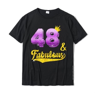 เสื้อยืดผ้าฝ้าย พิมพ์ลาย 48 And Fabulous 48 ปี ของขวัญวันเกิด สําหรับผู้ชาย 48 ปีS-5XL