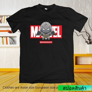 DRG เสื้อยืดคอกลม พิมพ์ลาย Jason Marvel Moon Knight Chibi สีดํา สีขาว สําหรับผู้ชาย และผู้หญิง