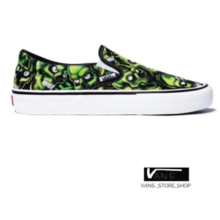 VANS SLIP ON X SUPREME SKULL PILE SNEAKERS สินค้ามีประกันแท้