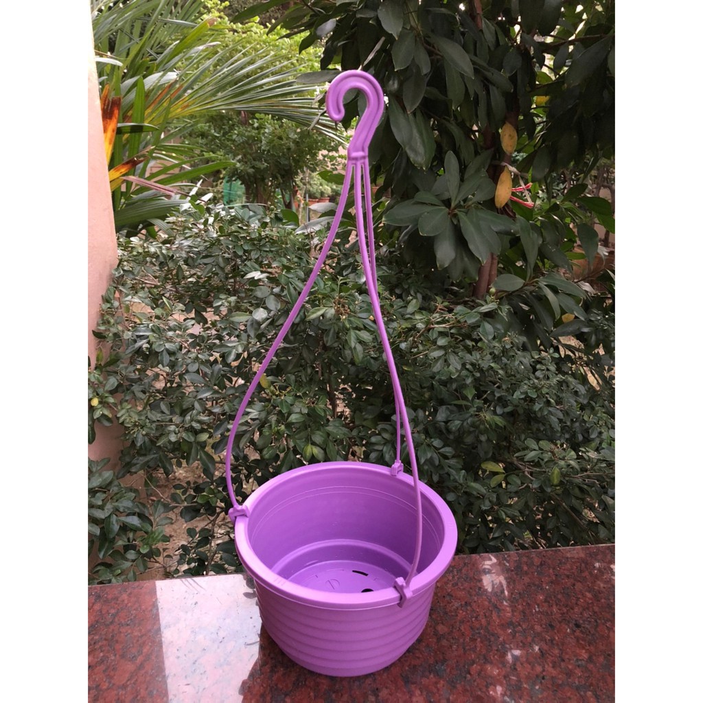 กระถางต้นไม้ กระถางพลาสติก กระถางแขวน ขนาด 8 นิ้ว - รูปที่ 5