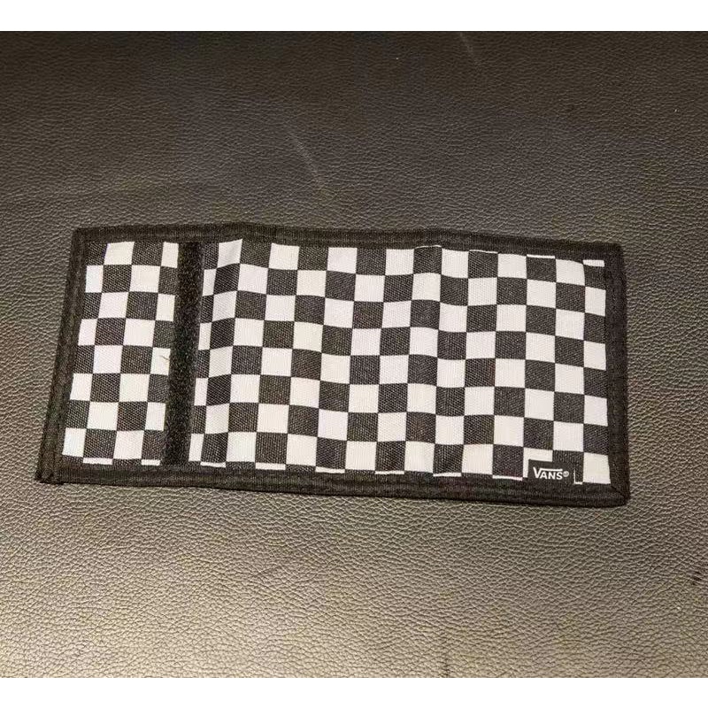 VANS Tide Camouflage Velcro พับผ้าใบกระเป๋าสตางค์ ID Card Holder