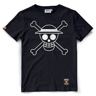 เสื้อยืดวันพีช One piece 382-BS ดำเงิน Luffy iconเสื้อยืดอินเทรนด์