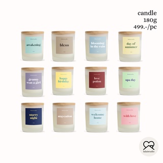 เทียนหอมไขถั่วเหลือง เทียนหอม 180g soy candle lalaistudio