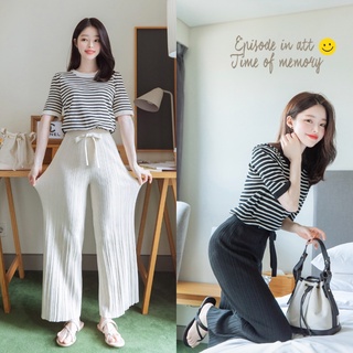 Theyourlooks ♡ พร้อมส่ง Coffee&amp;milk knit set เซ็ตเสื้อแขนสั้น+กางเกงขายาว