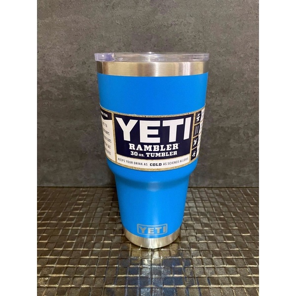 แก้ว Yeti tumbler 30 ออนซ์  แท้  สีฟ้า มี 2 ใบ