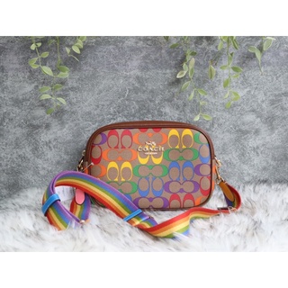 พร้อมส่ง!!!! Jamie Camera Bag In Rainbow Signature Canvas