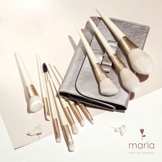 VR3VHA ลดเพิ่มทันที 65.- เมื่อช้อปขั้นต่ำ 500.-Maria Natural Beauty ชุดแปรง vegan 10 ชิ้น พร้อมกระเป๋า