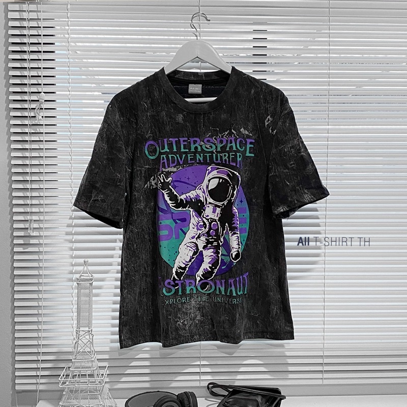 เสื้อวินเทจ Oversize สุดเท่ห์ ลายนักบินอวกาศ ใส่ได้ทั้งชายและหญิง ของแท้100%