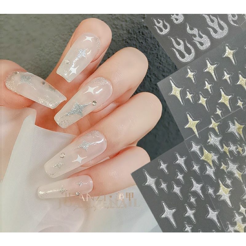 [DD309]สติ๊กเกอร์ศิลปะเล็บดาว星美甲背胶贴纸Mango