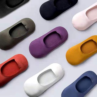 พร้อมส่ง ถุงเท้าผู้หญิง เว้าข้อ ไซส์ ช ญ ถุงเท้าซ่อนข้อ ถุงเท้าข้อสั้น ถุงเท้าผ้าฝ้ายกัน 8 สี A# 1คู่