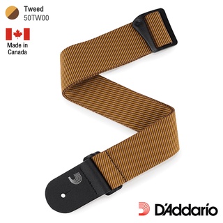 DAddario® Classic Tweed Guitar Strap สายสะพายกีตาร์ ลาย Tweed กว้าง 2 นิ้ว ปลายสายมีโลโก้ DAddario ( Woven Guitar Stra