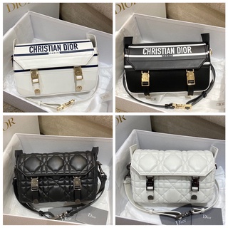 พรี​ Dior Campกระเป๋าแฟชั่น Messenger Bag ไซส์​เล็ก กระเป๋าสะพายกระเป๋าผ้ากระเป๋าสะพายข้างหนังแท้