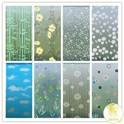 สติ๊กเกอร์ฝ้า ฟิล์มติดกระจกบ้าน สูญญากาศ กันแดด window film
