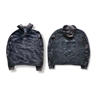 HUNTER HAYES OPV Skull Black Camo Denim Jacket รอบอก 42”