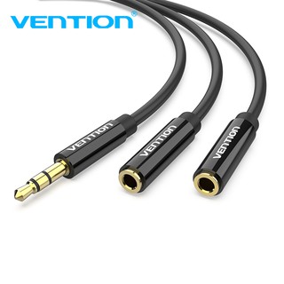 Vention อะแดปเตอร์เเยกสาย หูฟัง 3.5 มม. 2 ช่องสำหรับ PS4 สวิตช์ แท็บเล็ต BBS