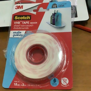 3M Scotch VHB เทปกาว 2 หน้าใช้งานภายใน รับน้ำหนัก 13 กก. มี 2 ขนาด