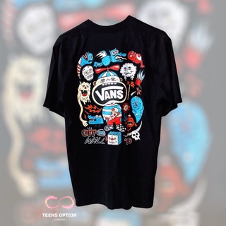 เสื้อยืดโอเวอร์ไซส์เสื้อน้อง Vans ลายรวมฮิต สกรีนหลังเต็ม พร้อมส่ง ชาย-หญิงS-3XL